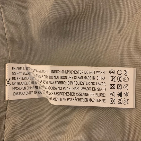 Forever 21 Gray Wool Blend Boucle Cocoon Car Coat Size M - Picture 7 of 8